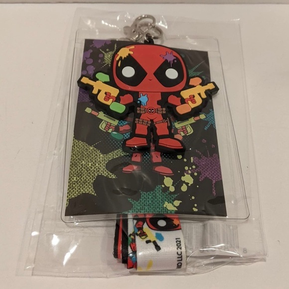 Funko Other - Funko Marvel Lanyard & Badgeholder Paintball Deadpool, Multicolor